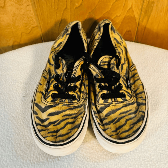 Vans Tiger Stripe Animal Print Sneakers Women 6.5 Men 5 - Picture 2 of 7